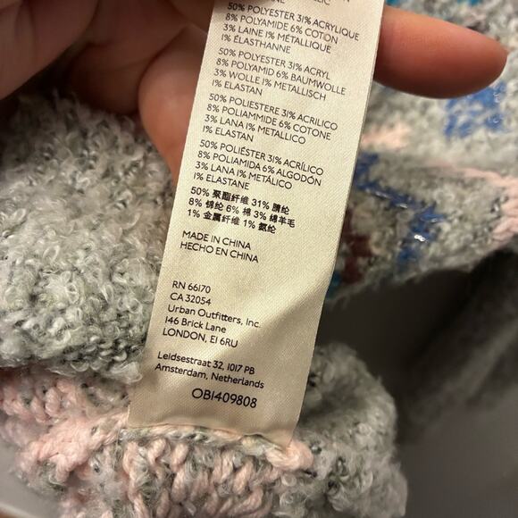 FREE PEOPLE Funfetti Fairisle Tunic Sweater Dress Womens CabinCore Nordic XS - Picture 9 of 11